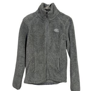 The North Face Grey Deep Pile Fleece Full Zip Jacket